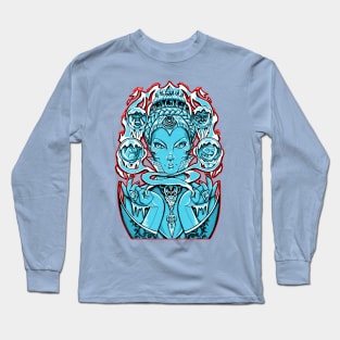 The Snow Queen - Red Outlined Version Long Sleeve T-Shirt